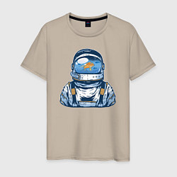 Мужская футболка Космонавт-аквариум