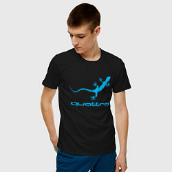 Футболка хлопковая мужская AUDI цвета черный — фото 2