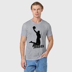 Футболка хлопковая мужская Jordan Basketball, цвет: меланж — фото 2