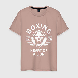 Мужская футболка Бокс - сердце льва