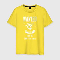 Футболка хлопковая мужская Wanted Poco, цвет: желтый