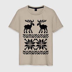 Мужская футболка Узор с оленями