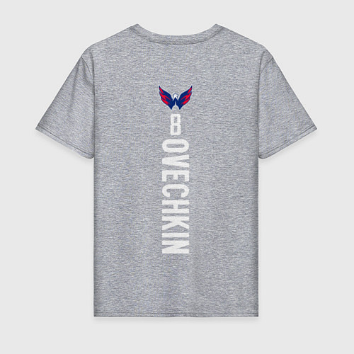 Мужская футболка Washington Capitals: Alexander Ovechkin / Меланж – фото 2