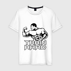 Мужская футболка Train hard