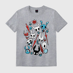 Футболка хлопковая мужская Hollow Knight, цвет: меланж