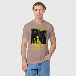 Футболка хлопковая мужская TOP: TRENCH, цвет: пыльно-розовый — фото 2