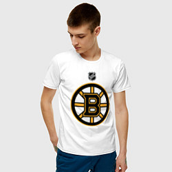Футболка хлопковая мужская Boston Bruins NHL цвета белый — фото 2