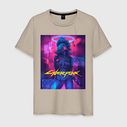 Мужская футболка Cyberpunk 2077: Neon Warrior