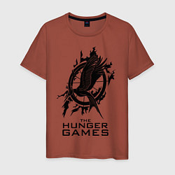 Футболка хлопковая мужская The Hunger Games цвета кирпичный — фото 1