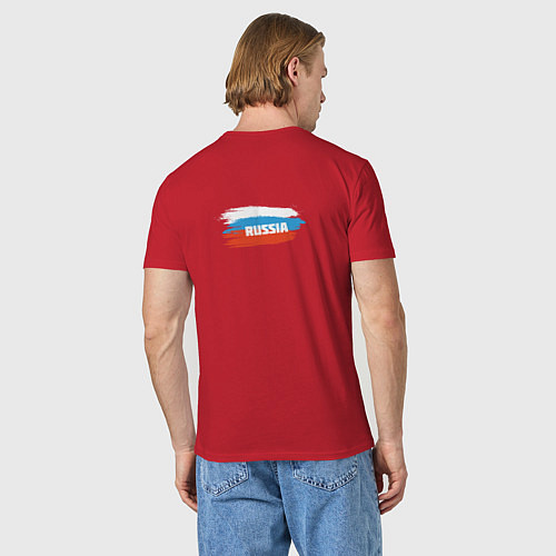 Мужская футболка Хоккей Russia / Красный – фото 4