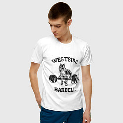 Футболка хлопковая мужская Westside barbell цвета белый — фото 2
