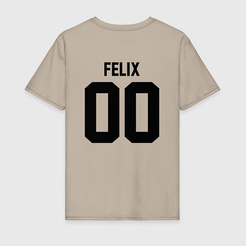 Мужская футболка STRAY KIDS FELIX / Миндальный – фото 2