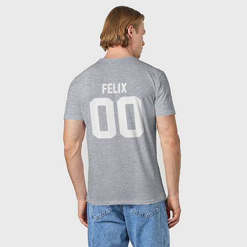 Мужская футболка STRAY KIDS FELIX / Меланж – фото 4
