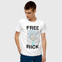 Футболка хлопковая мужская Free Rick, цвет: белый — фото 2