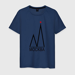 Мужская футболка Москва-чёрный логотип-2