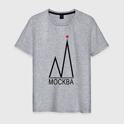 Мужская футболка Москва-чёрный логотип-2
