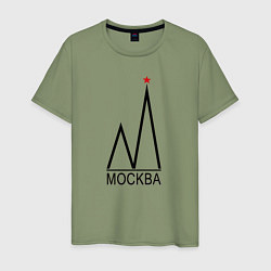 Мужская футболка Москва-чёрный логотип-2
