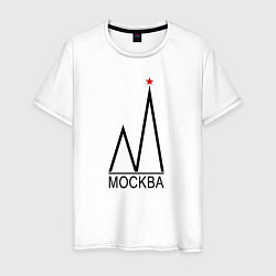 Мужская футболка Москва-чёрный логотип-2