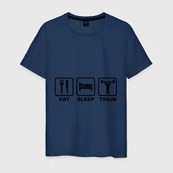 Мужская футболка Eat Sleep Train
