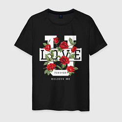 Мужская футболка Love u forever flowers
