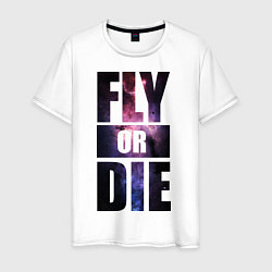Мужская футболка Fly or Die: Space