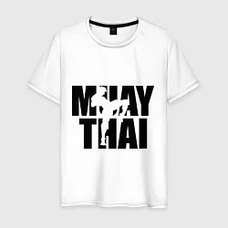 Футболка хлопковая мужская Muay thai, цвет: белый
