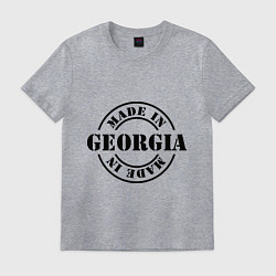 Футболка хлопковая мужская Made in Georgia (сделано в Грузии), цвет: меланж