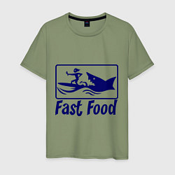 Мужская футболка Shark fast food