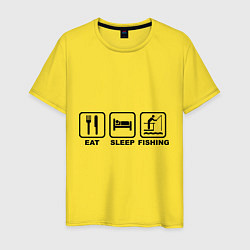 Мужская футболка Eat Sleep Fishing