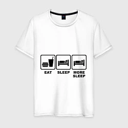 Мужская футболка Eat Sleep More sleep
