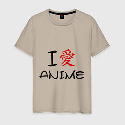 Мужская футболка I love anime