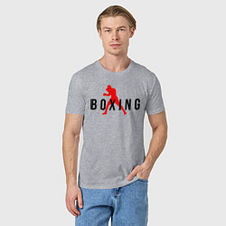 Футболка хлопковая мужская Boxing indastry, цвет: меланж — фото 2