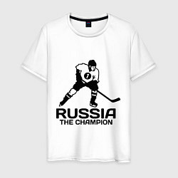 Мужская футболка Russia: Hockey Champion