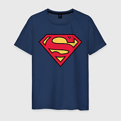 Футболка хлопковая мужская Superman logo, цвет: тёмно-синий
