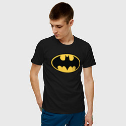 Футболка хлопковая мужская Batman, цвет: черный — фото 2