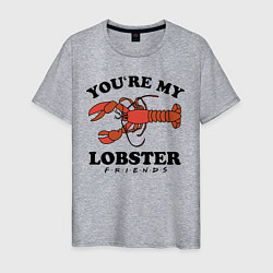 Футболка хлопковая мужская Youre my Lobster цвета меланж — фото 1