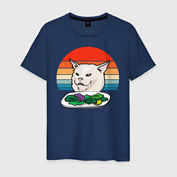 Мужская футболка Woman yelling at a cat