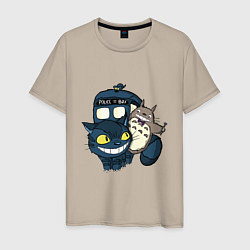 Мужская футболка Tardis Totoro