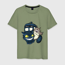 Мужская футболка Tardis Totoro