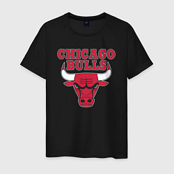 Футболка хлопковая мужская CHICAGO BULLS, цвет: черный
