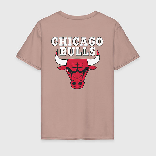 Мужская футболка CHICAGO BULLS НА СПИНЕ / Пыльно-розовый – фото 2