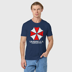 Футболка хлопковая мужская UMBRELLA CORP, цвет: тёмно-синий — фото 2