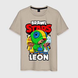 Мужская футболка BRAWL STARS LEON