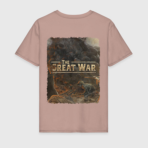 Мужская футболка Sabaton - The great war / Пыльно-розовый – фото 2