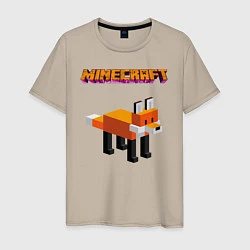 Мужская футболка Minecraft - лиса