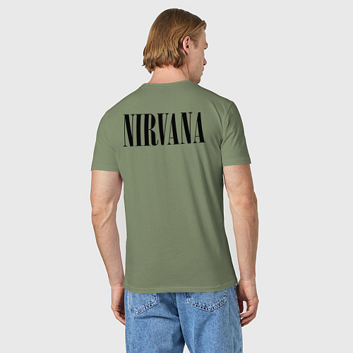 Мужская футболка NIRVANA на спине / Авокадо – фото 4