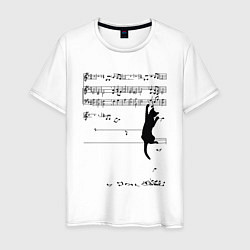Мужская футболка Music cat