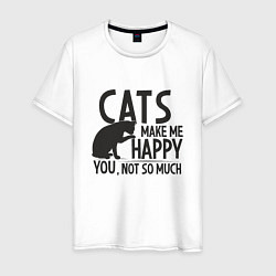 Мужская футболка Коты делают меня счастливым