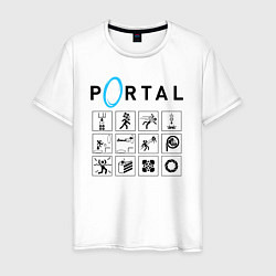 Футболка хлопковая мужская PORTAL, цвет: белый