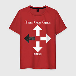 Футболка хлопковая мужская Three Days Grace, цвет: красный